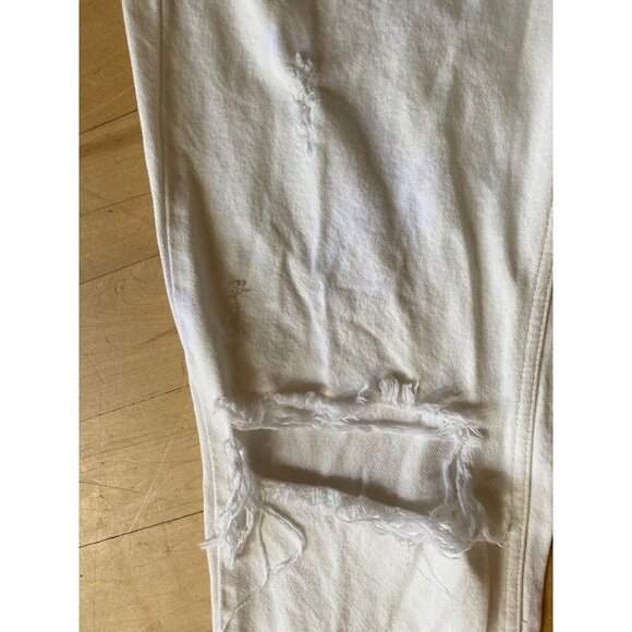 WE the Free - Free People Womens jeans sz 30 "the Lasso" white distressed denim - Picture 4 of 11
